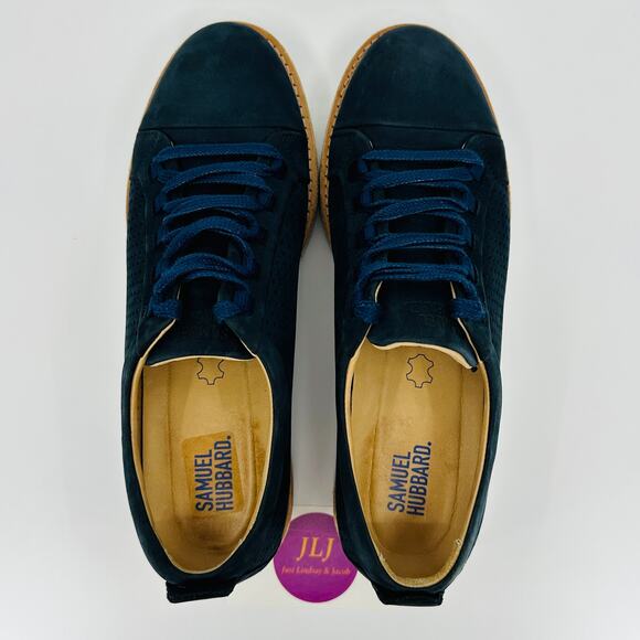 Samuel Hubbard Women's Wanderer Navy Blue Leather Sneakers W1310 Size 8.5 - Picture 9 of 11